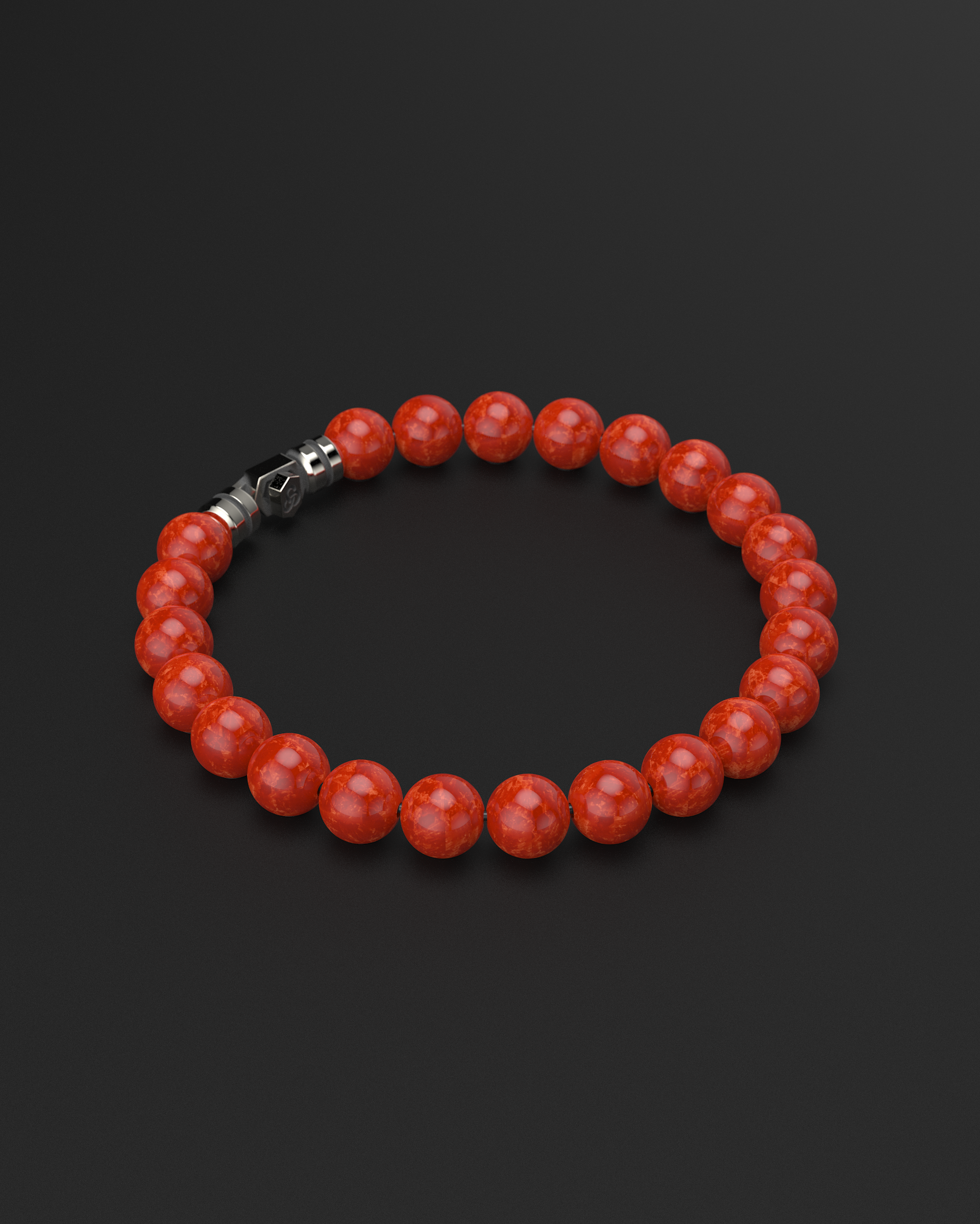 Pulsera de Jade Rojo 8mm | VÉRTICE