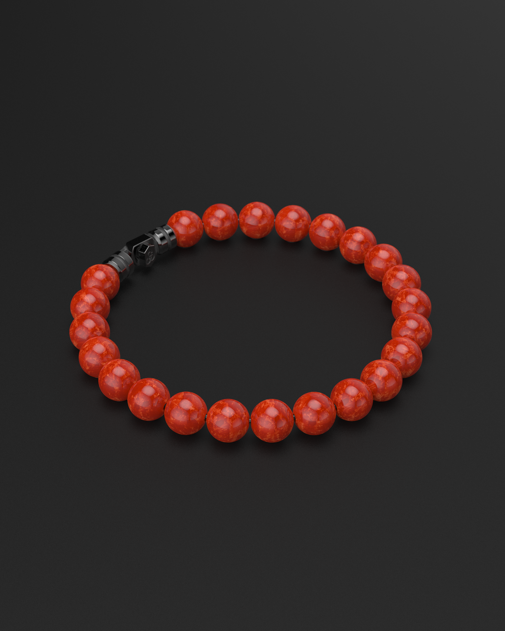 Pulsera de Jade Rojo 8mm | VÉRTICE