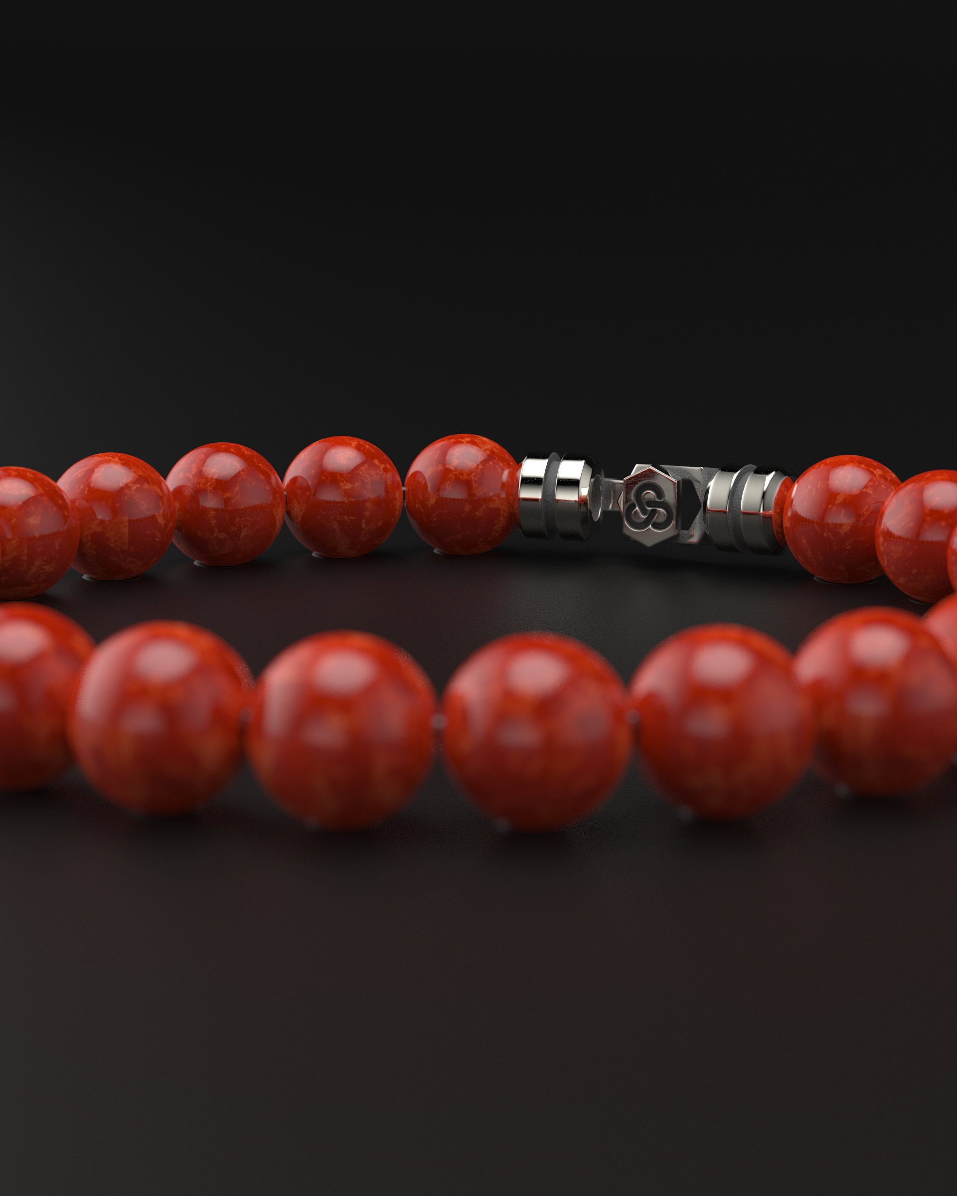 Pulsera de Jade Rojo 8mm | VÉRTICE