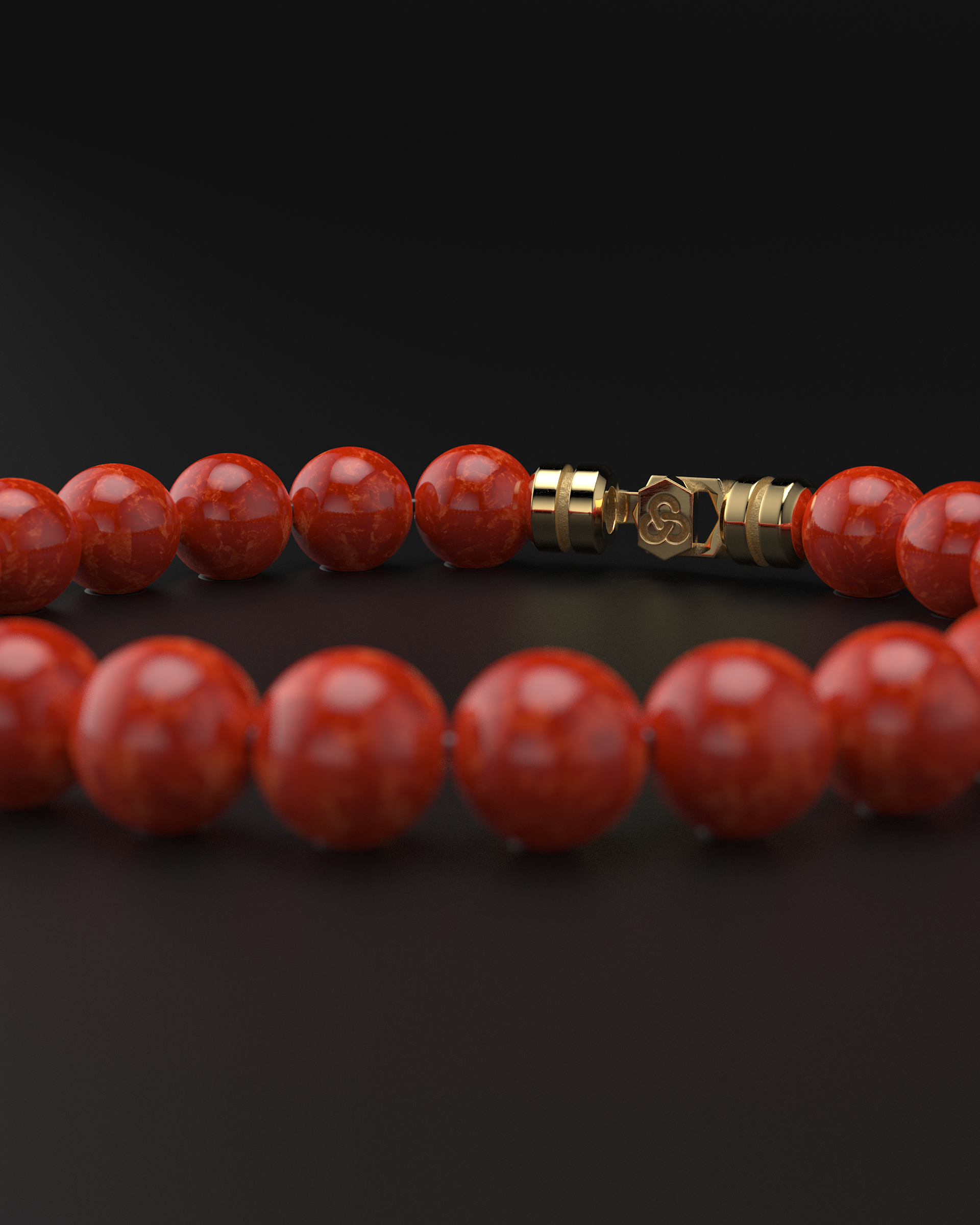 Pulsera de Jade Rojo 8mm | VÉRTICE