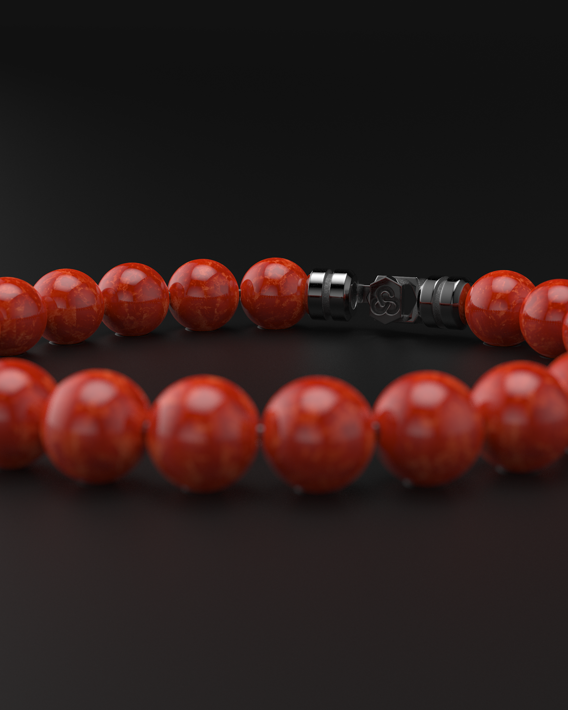 Pulsera de Jade Rojo 8mm | VÉRTICE