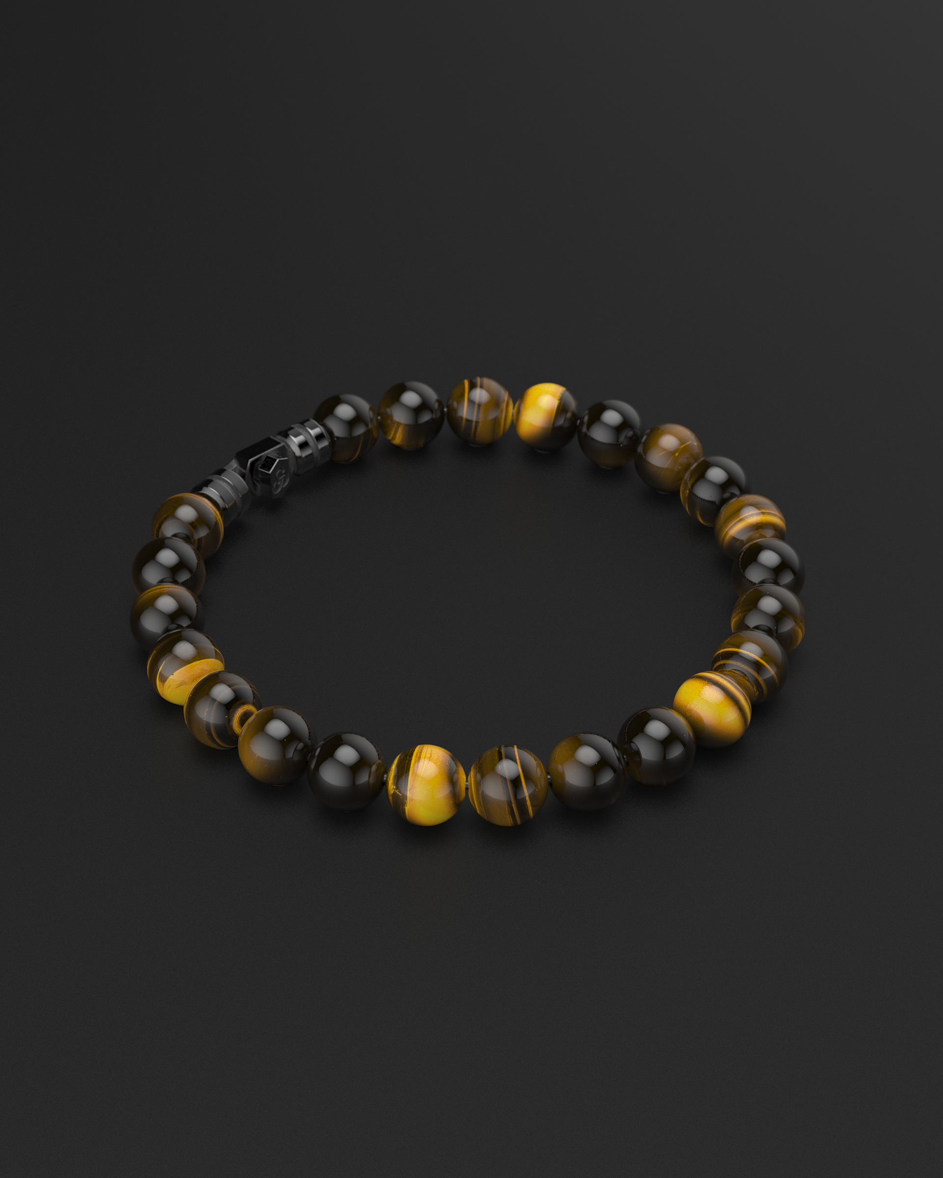 Bracelet en Œil de Tigre 8mm | SOMMET