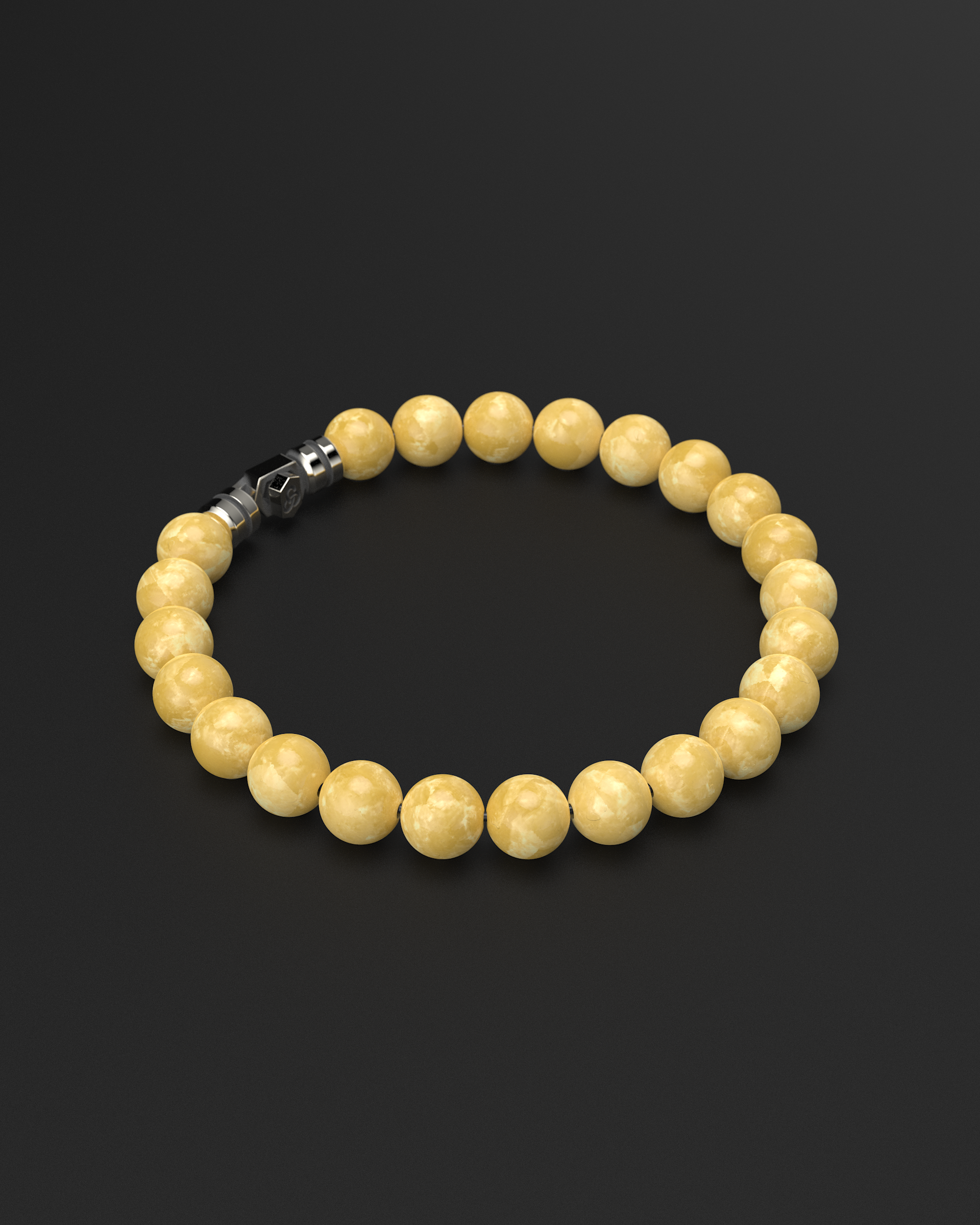 Bracelet en jade jaune 8 mm | SOMMET