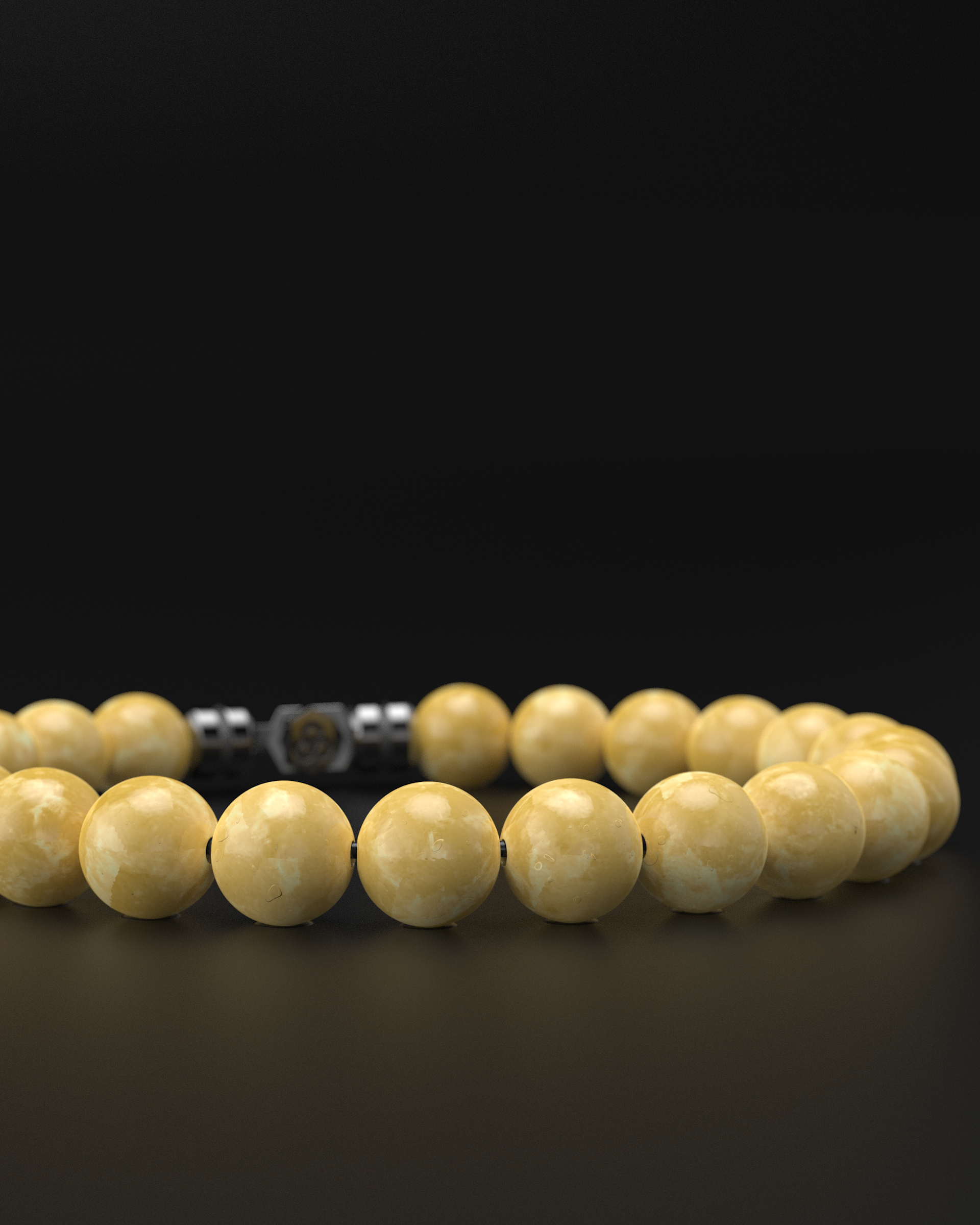 Bracelet en jade jaune 8 mm | SOMMET