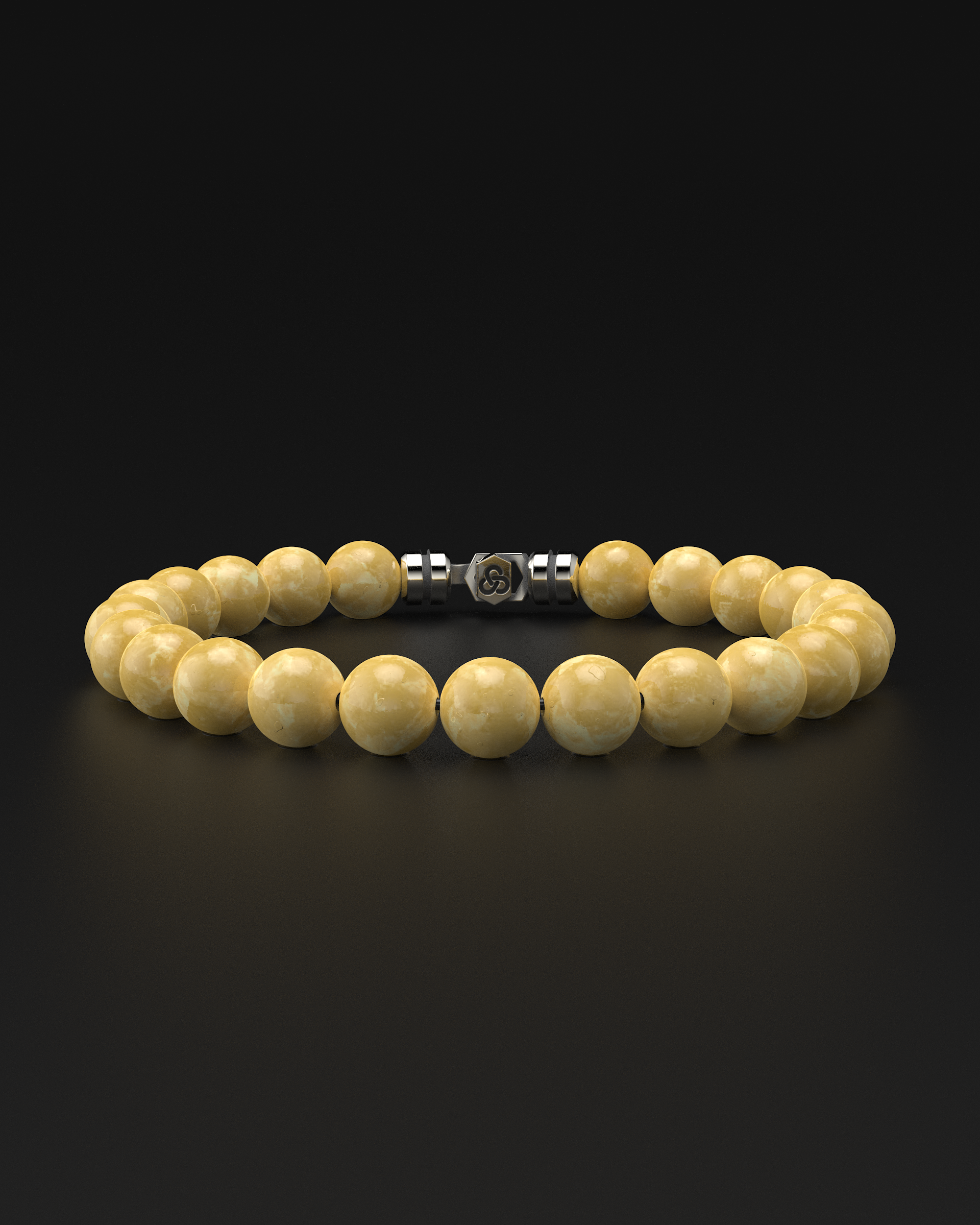 Pulsera de Jade Amarillo 8mm | VÉRTICE