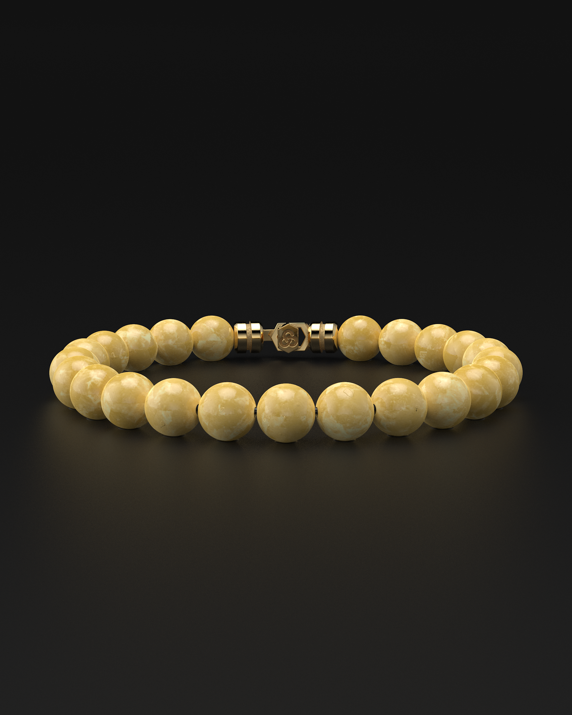 Yellow Jade Bracelet 8mm | VERTEX