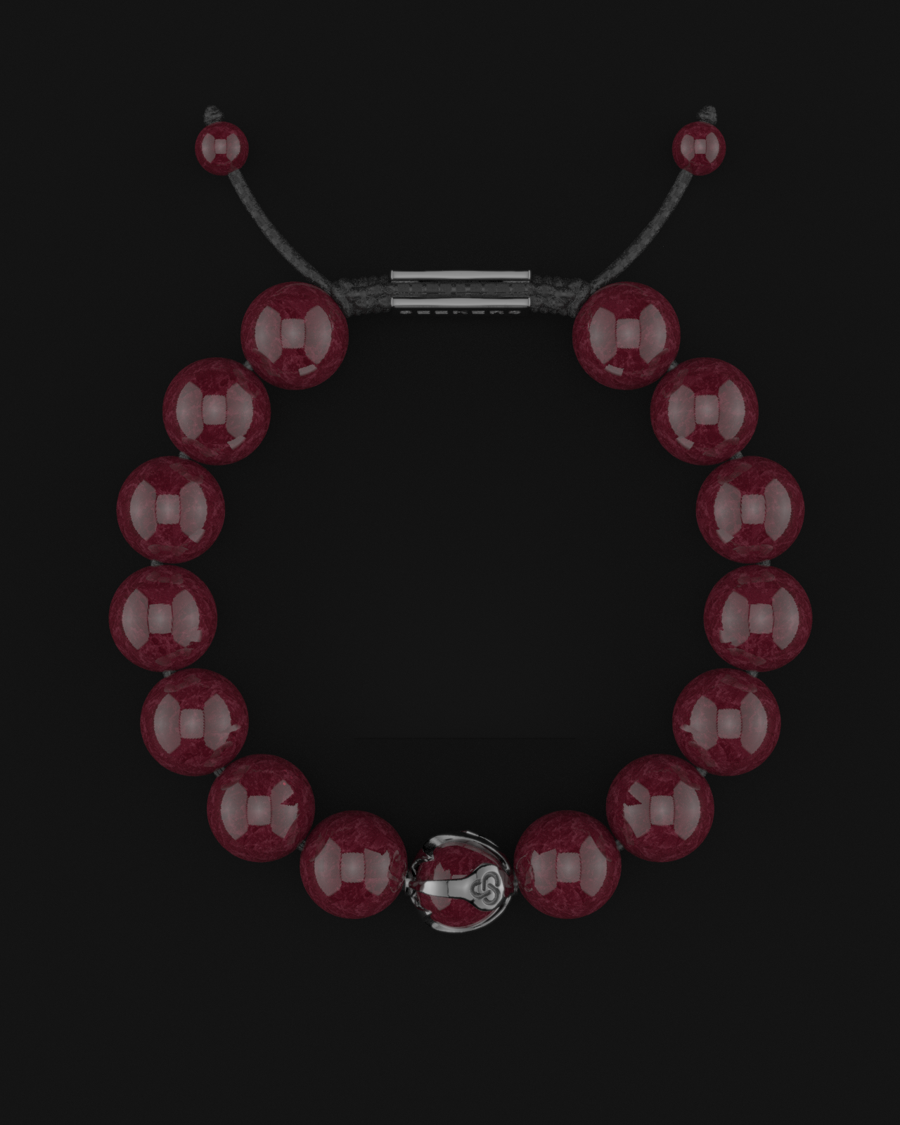 Red Garnet Bracelet 12mm | Waves