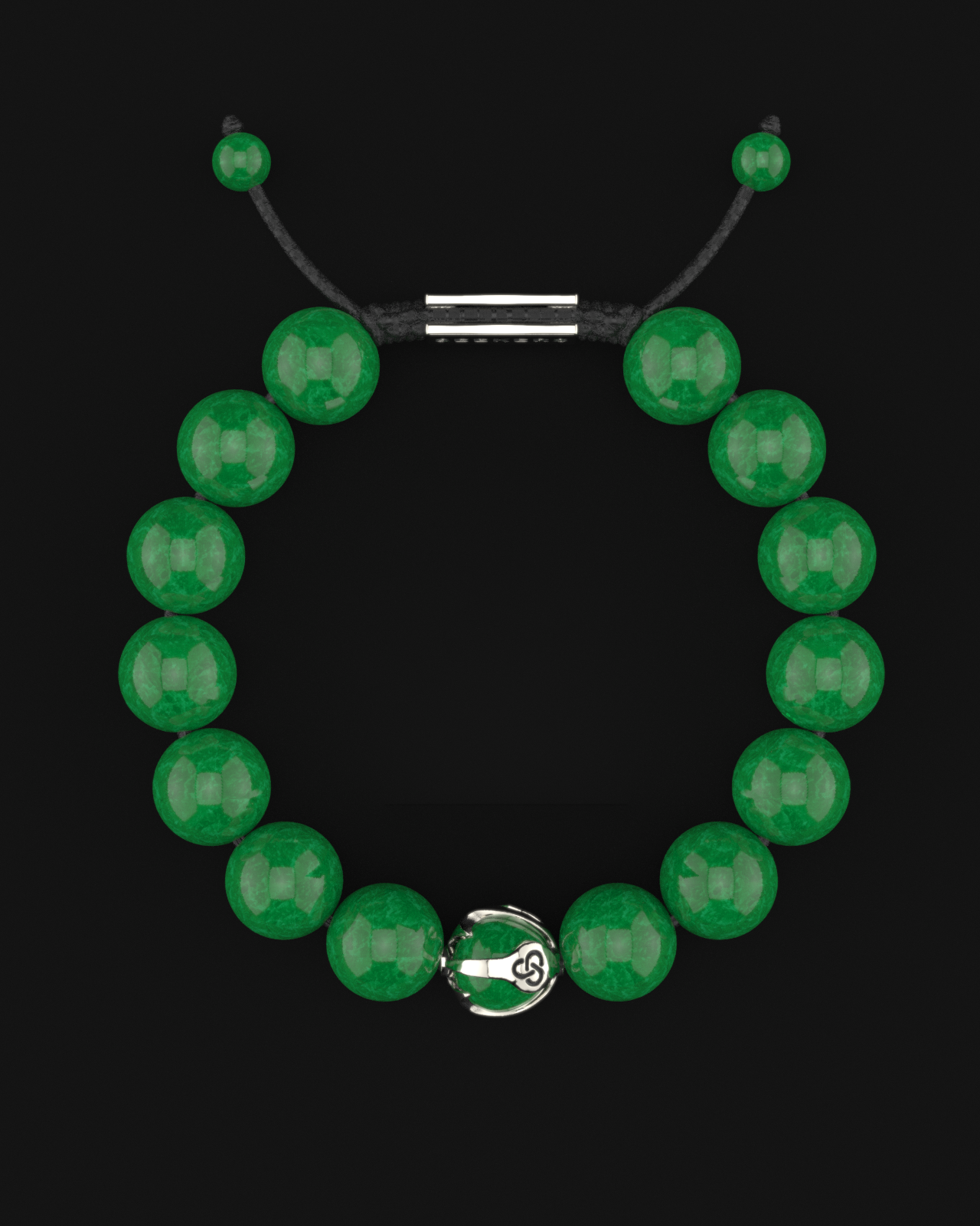 Emerald Jade Bracelet 12mm | Waves