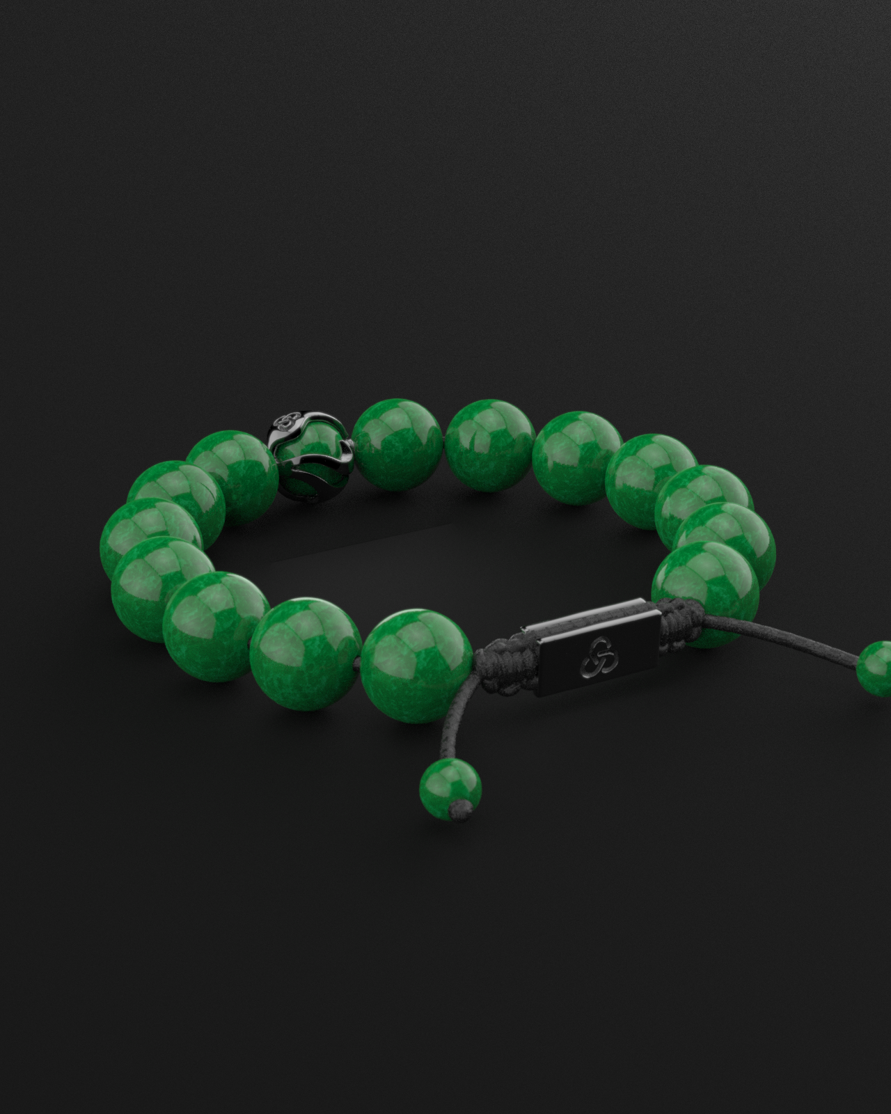 Emerald Jade Bracelet 12mm | Waves