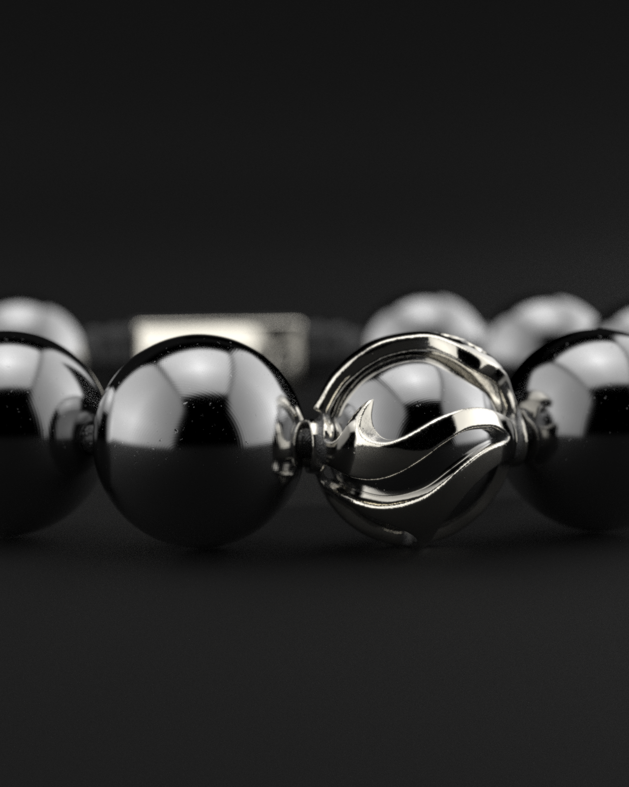 Bracciale in ematite 12 mm | Onde