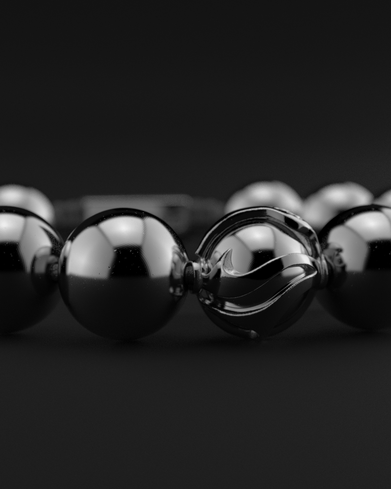 Bracciale in ematite 12 mm | Onde