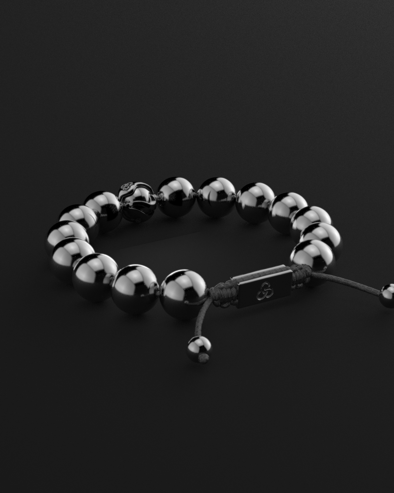 Bracciale in ematite 12 mm | Onde