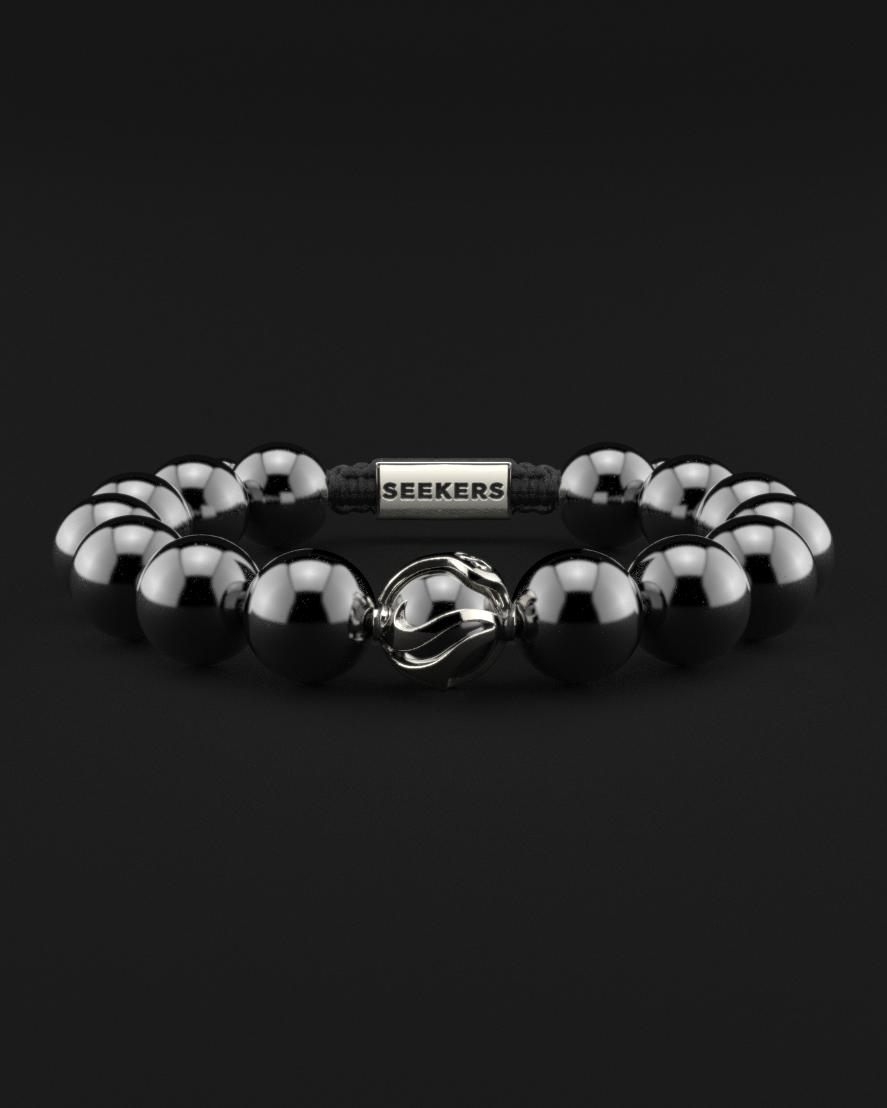 Bracciale in ematite 12 mm | Onde