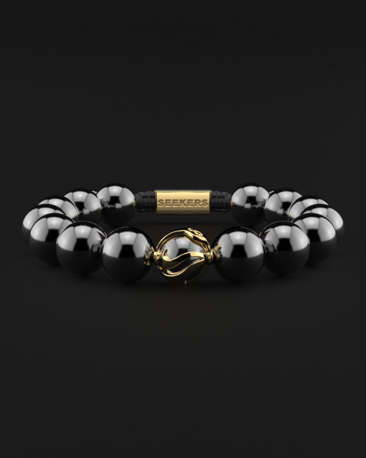 Bracciale in ematite 12 mm | Onde