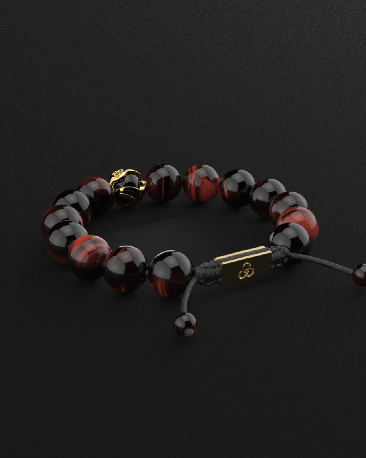 Red Tiger Eye Bracelet 12mm | Waves