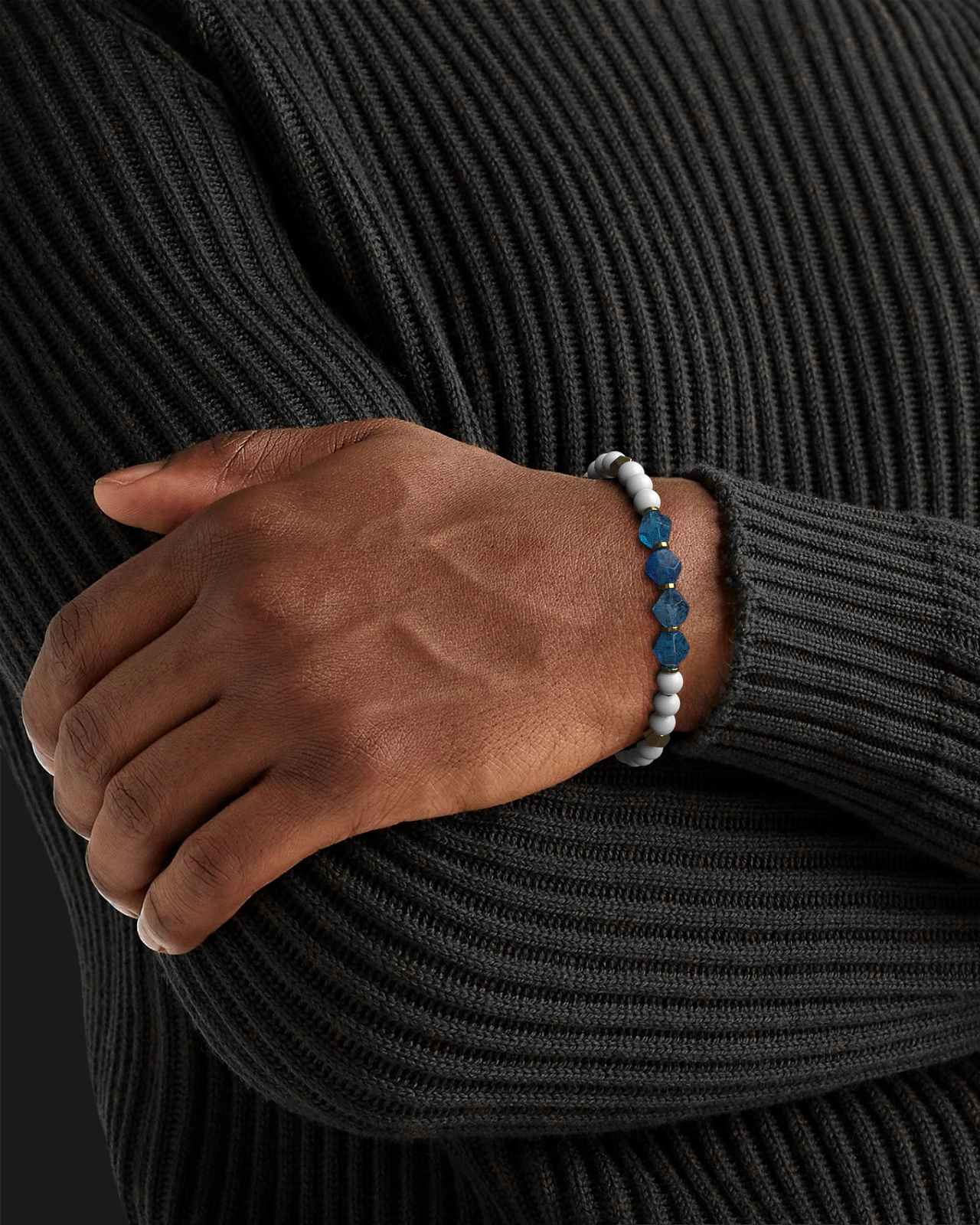 Bracelet Quartz Bleu 6mm | TEMPS INFINI