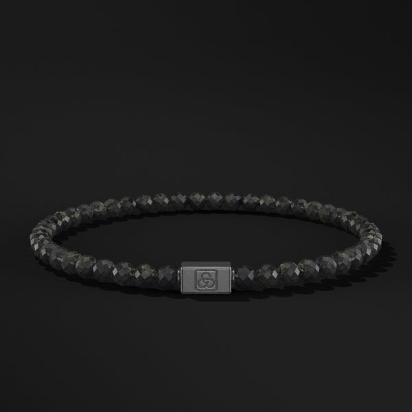 Essential Faceted Black Rhodium Bracelet 4mm