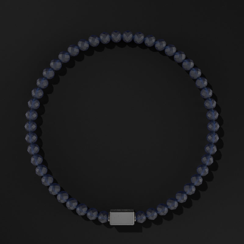 Essential Faceted Black Rhodium Bracelet 4mm