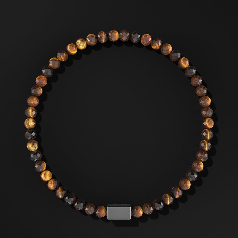 Essential Faceted Black Rhodium Bracelet 4mm