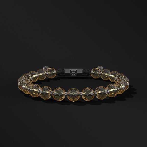 Faceted Beads Black Rhodium Bracelet