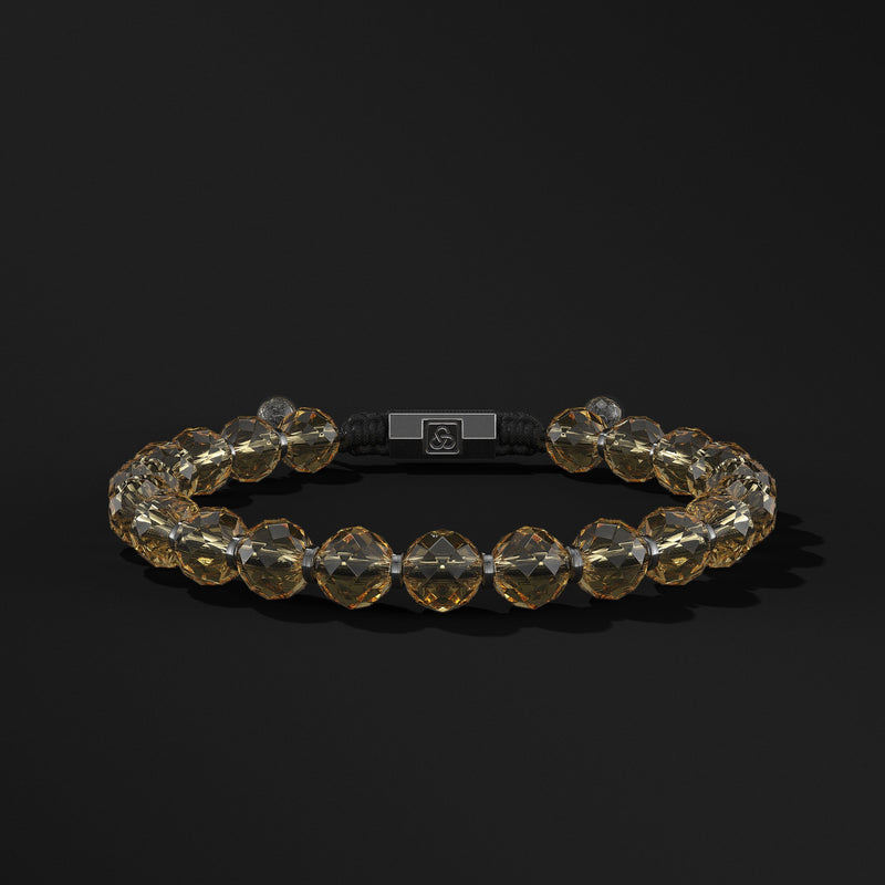 Faceted Beads Black Rhodium Bracelet