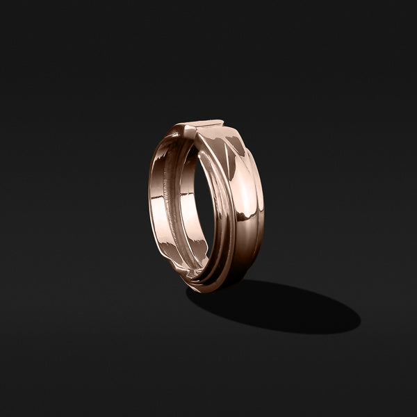 Layer Rose Solid Gold Ring