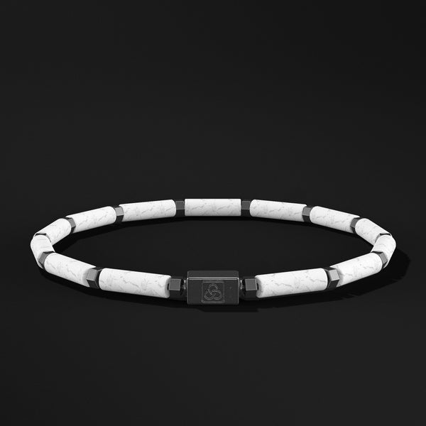 Pipe Beads Black Rhodium Bracelet