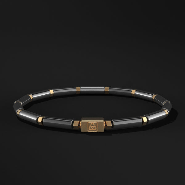 Pipe Beads Gold Vermeil Bracelet