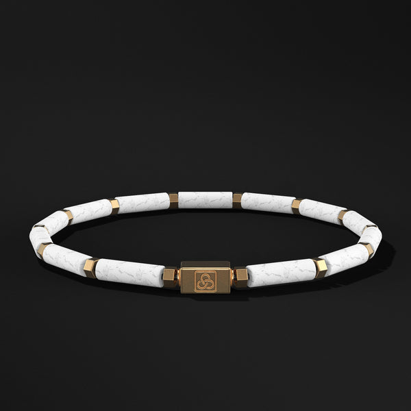 Pipe Beads Gold Vermeil Bracelet