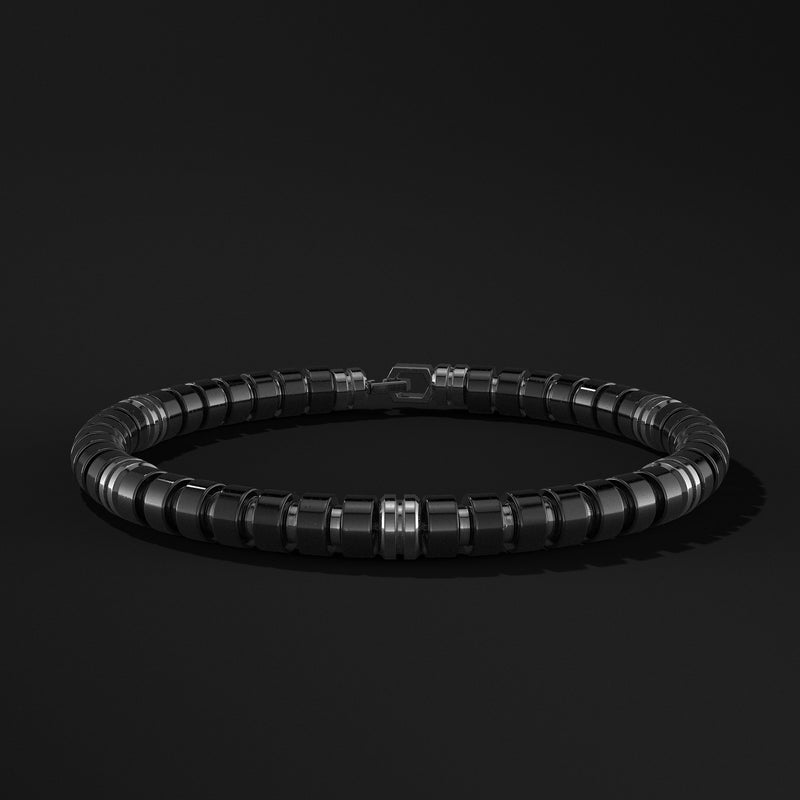 Premium Spacer Black Rhodium Bracelet 6mm