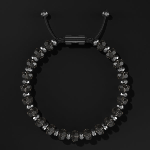 Rondelle Faceted Black Rhodium Bracelet