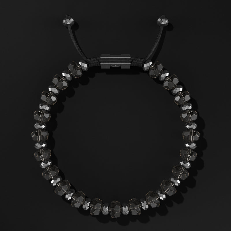 Rondelle Faceted Black Rhodium Bracelet