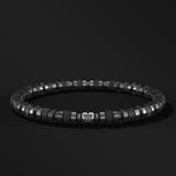 Spacer Beads Black Rhodium Bracelet 6mm