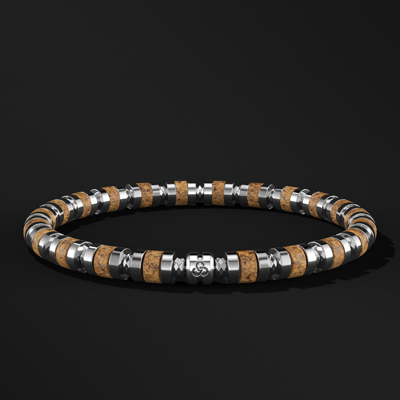 Spacer Beads Silver Bracelet 6mm