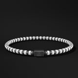 Spacer Beads Black Rhodium Bracelet 4mm