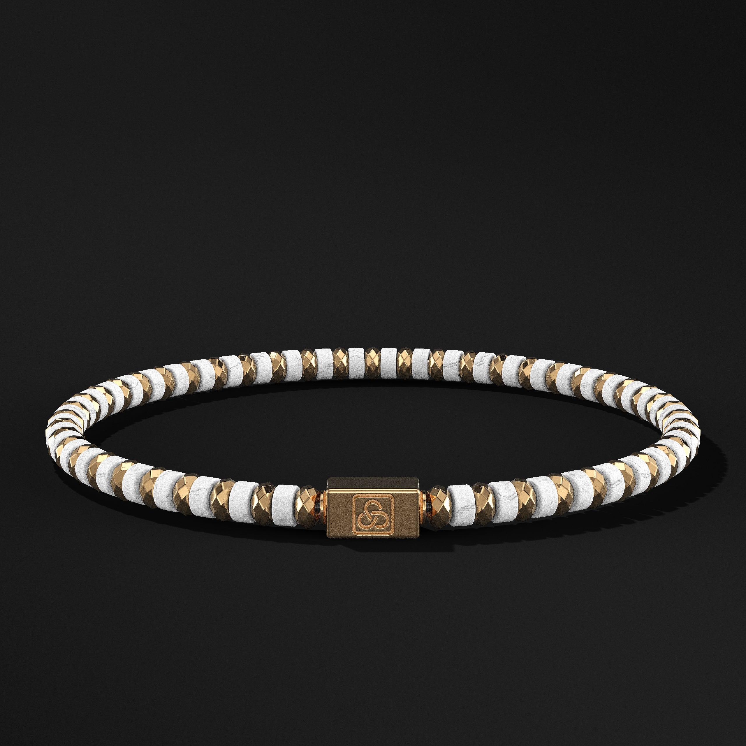 Spacer Beads Gold Vermeil Bracelet 4mm
