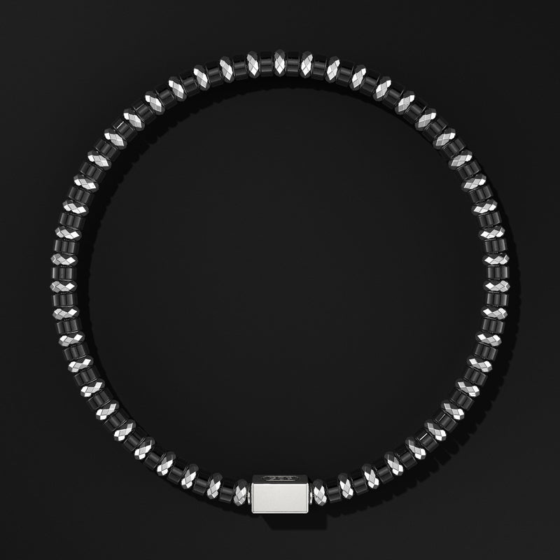Spacer Beads Silver Bracelet 4mm