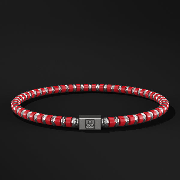 Spacer Beads Silver Bracelet 4mm