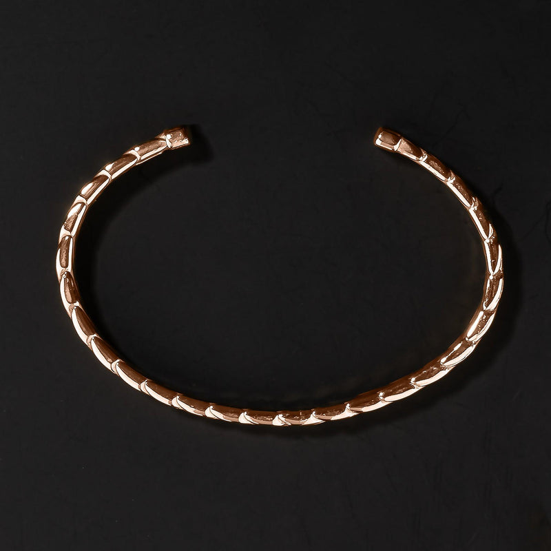 Woven Rose Solid Gold Bracelet